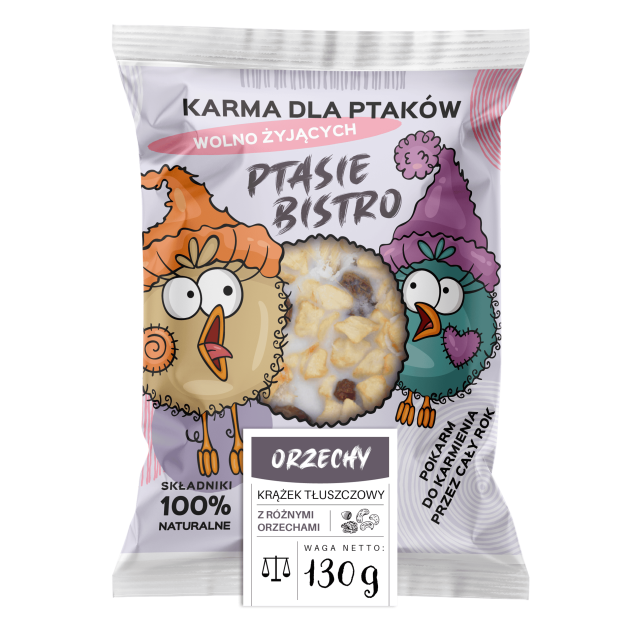 Ptasie Bistro. Krążek tłuszczowy z orzechami
