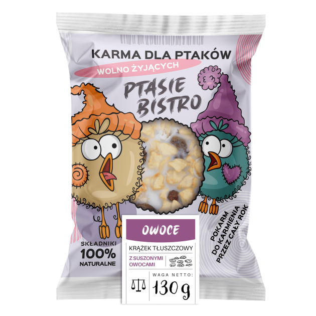 Ptasie Bistro. Krazek tluszczowy z owocami