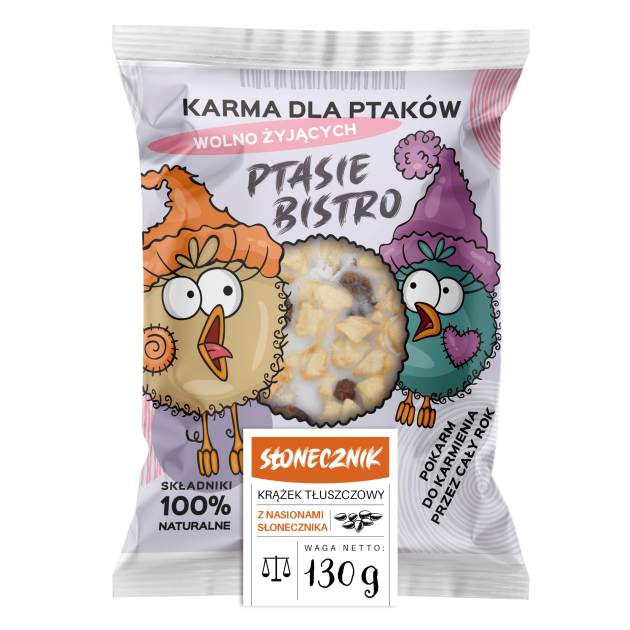 Ptasie Bistro. Krazek tluszczowy ze slonecznikiem